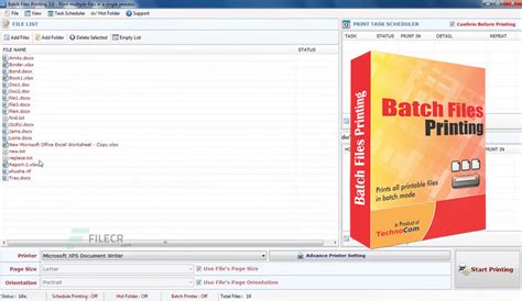 TechnoCom Batch Files Printing